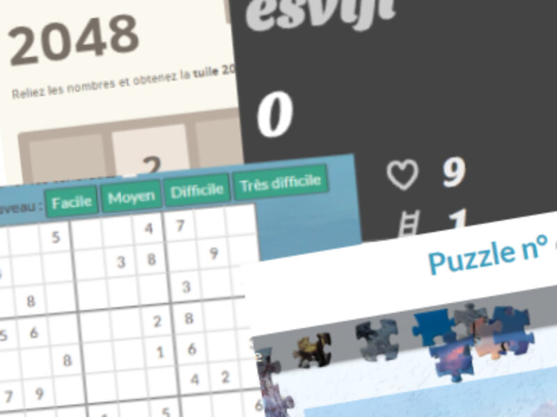 Des nouveaux jeux sur le site Internet !